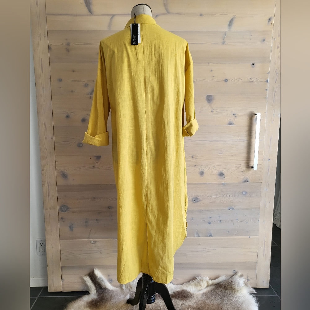 Zanzea 3/4 Sleeve Midi Shirt Dress NWT size M - Picture 3 of 8